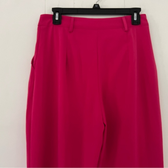 Nasty Gal Pink High-Waisted Slacks Straight Leg Trousers Size 6 - Picture 9 of 10